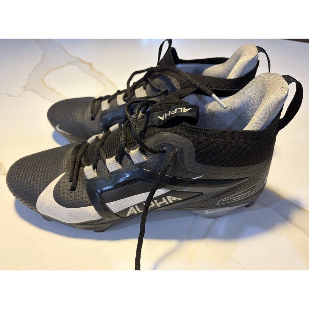 Nike Alpha Menace 4 Elite Football Cleats Black White Men's Size 13 FD7036-001 - Picture 5 of 8